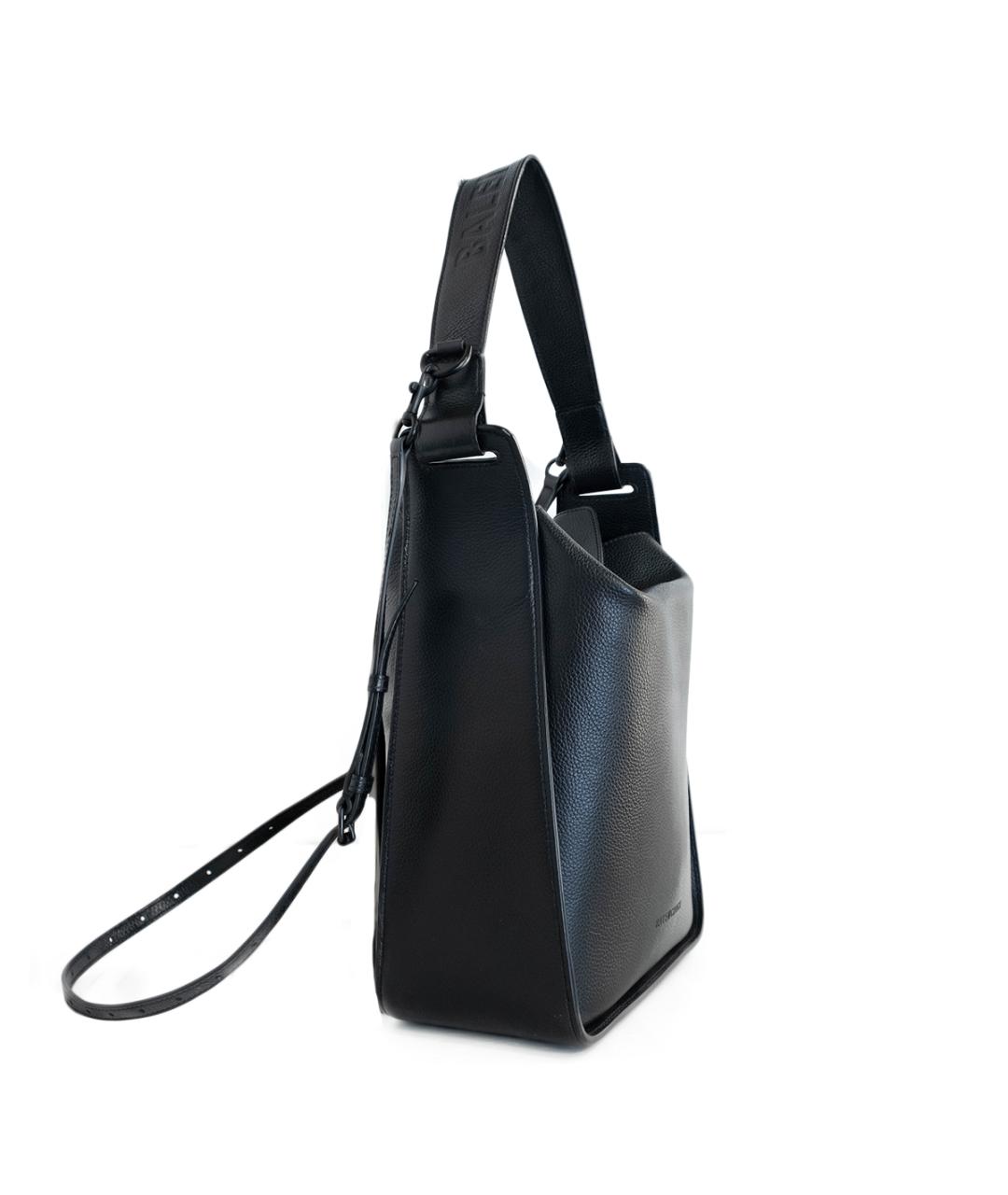 BALENCIAGA Черная кожаная сумка тоут, фото 2