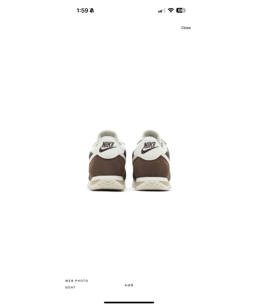 NIKE Коричневые кожаные кроссовки, фото 3