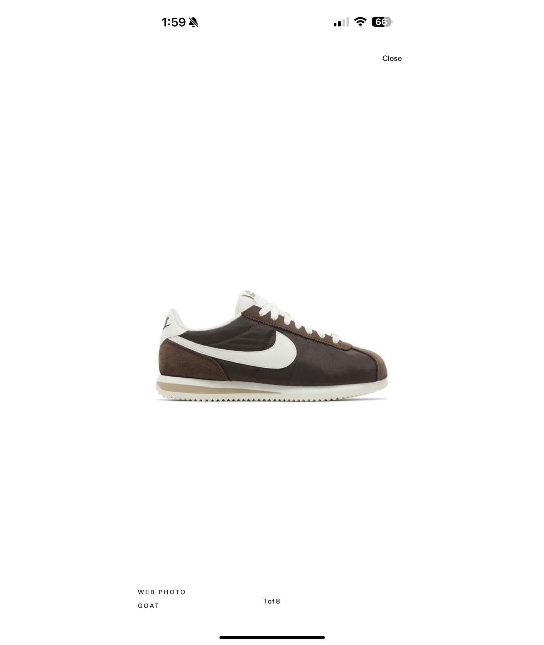 NIKE Коричневые кожаные кроссовки, фото 6