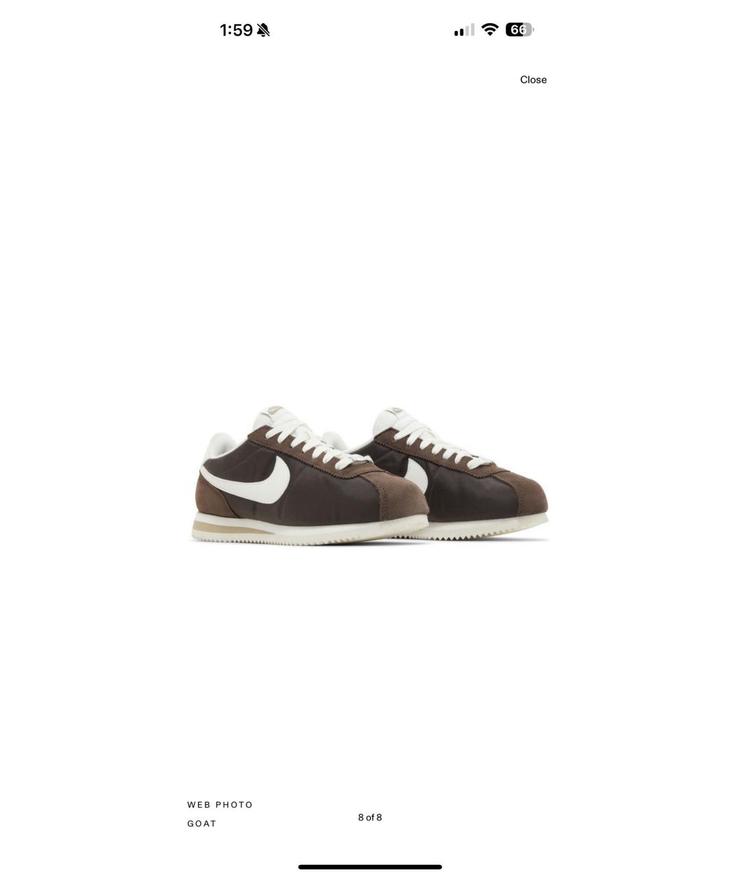 NIKE Коричневые кожаные кроссовки, фото 2