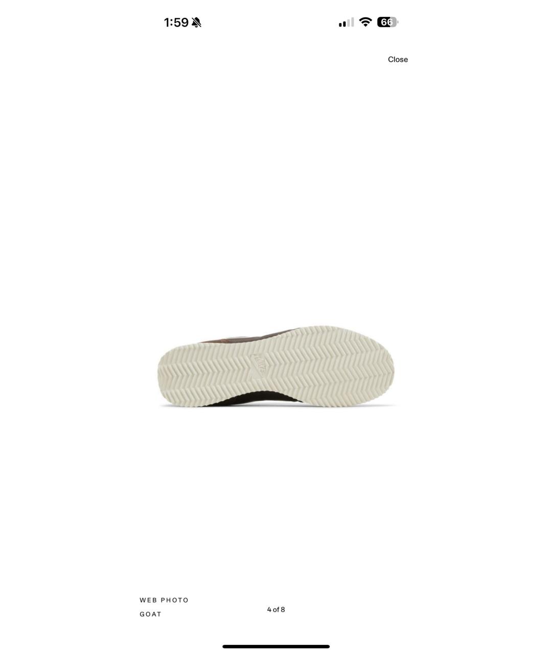 NIKE Коричневые кожаные кроссовки, фото 5