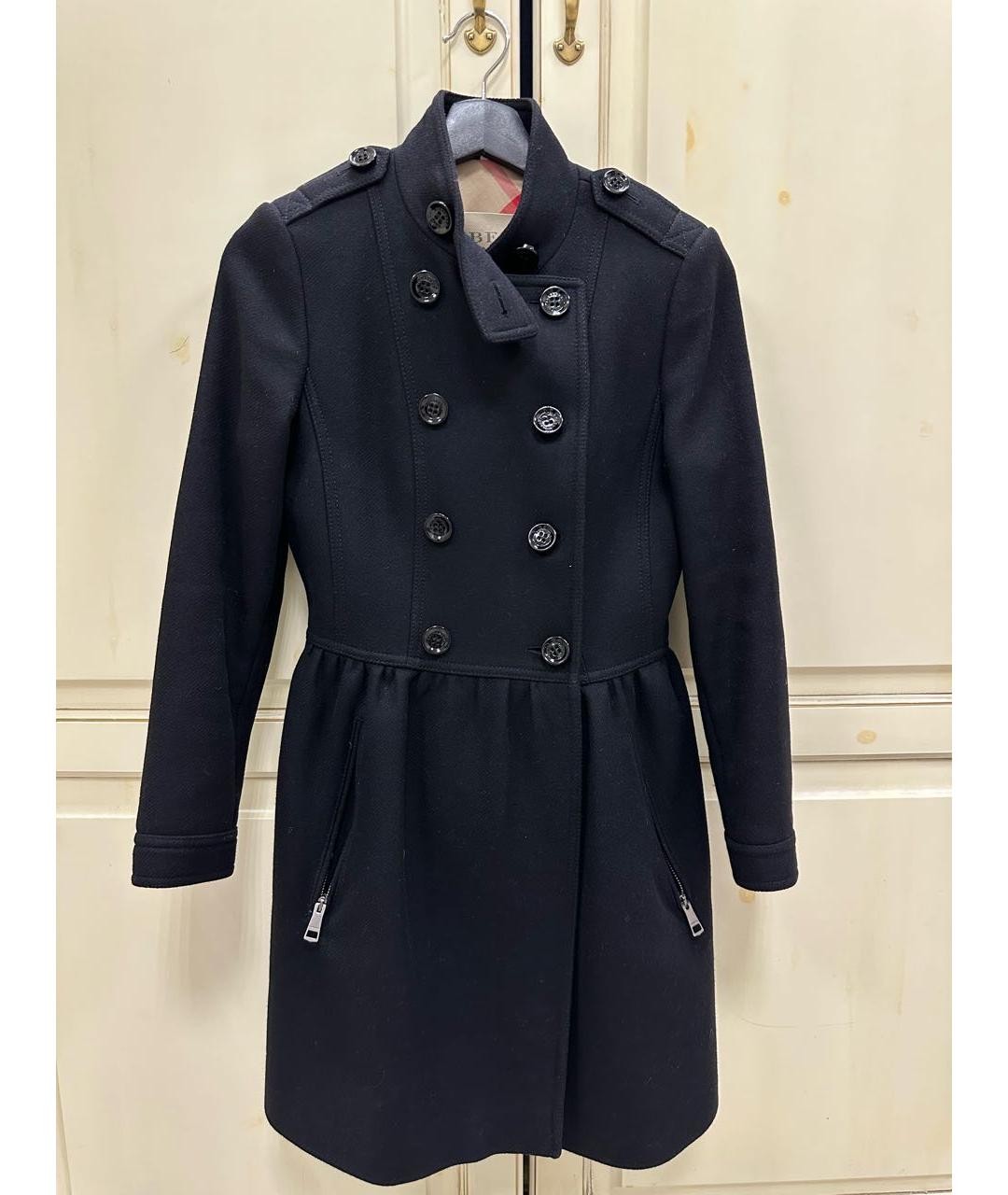 BURBERRY Черное шерстяное пальто, фото 9