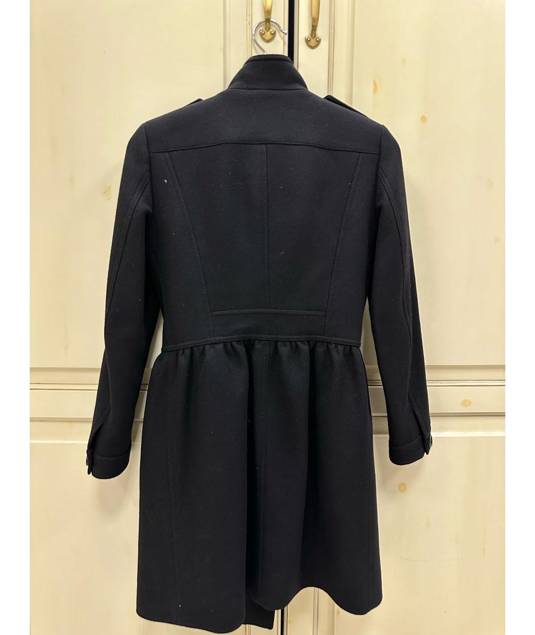 BURBERRY Черное шерстяное пальто, фото 2