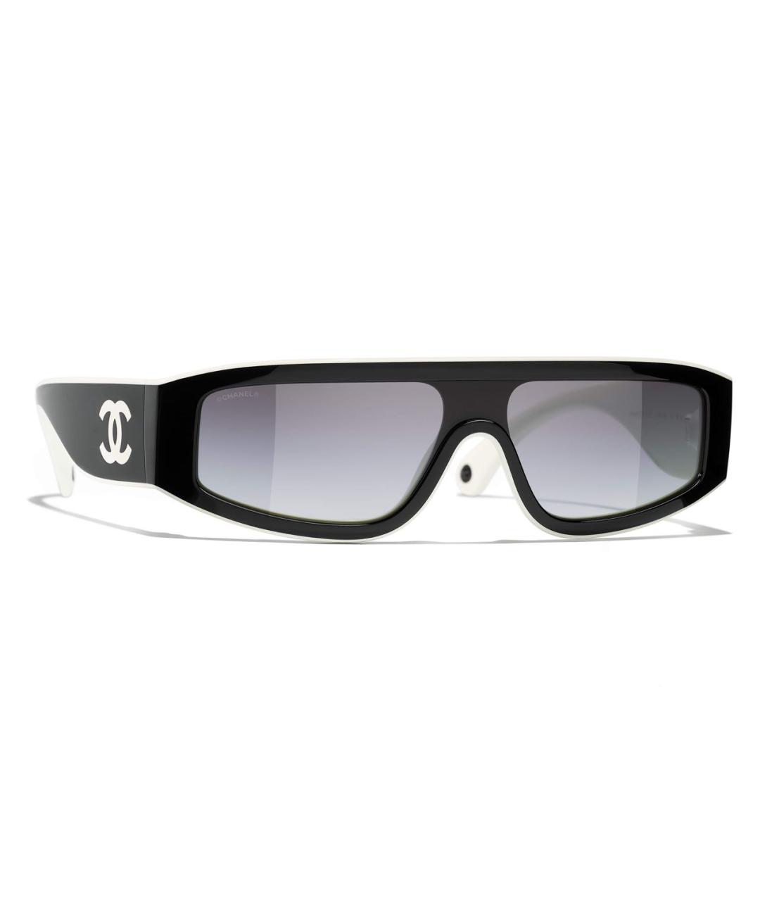 CHANEL Черные пластиковые солнцезащитные очки, фото 1