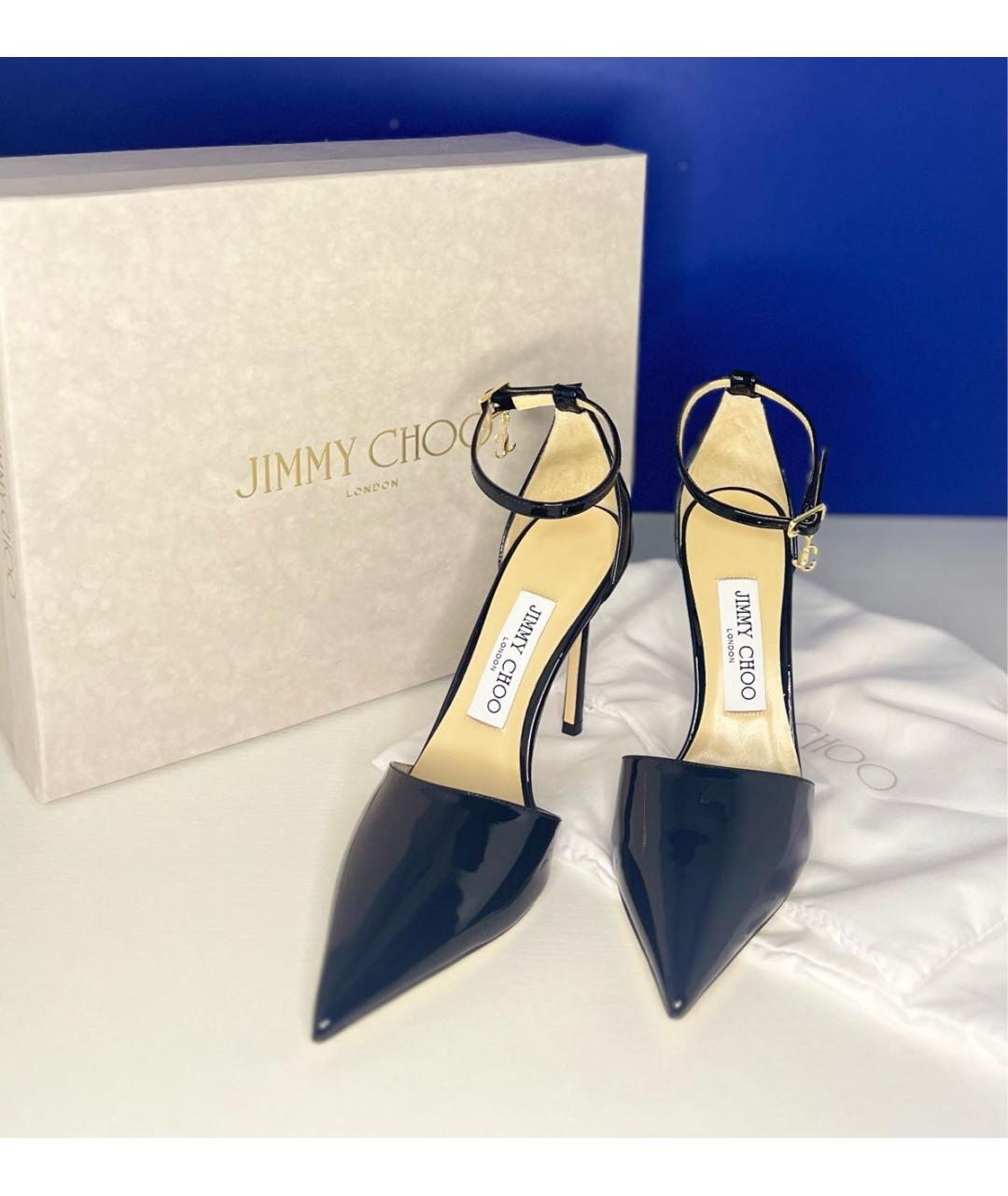 JIMMY CHOO Черные туфли из лакированной кожи, фото 3