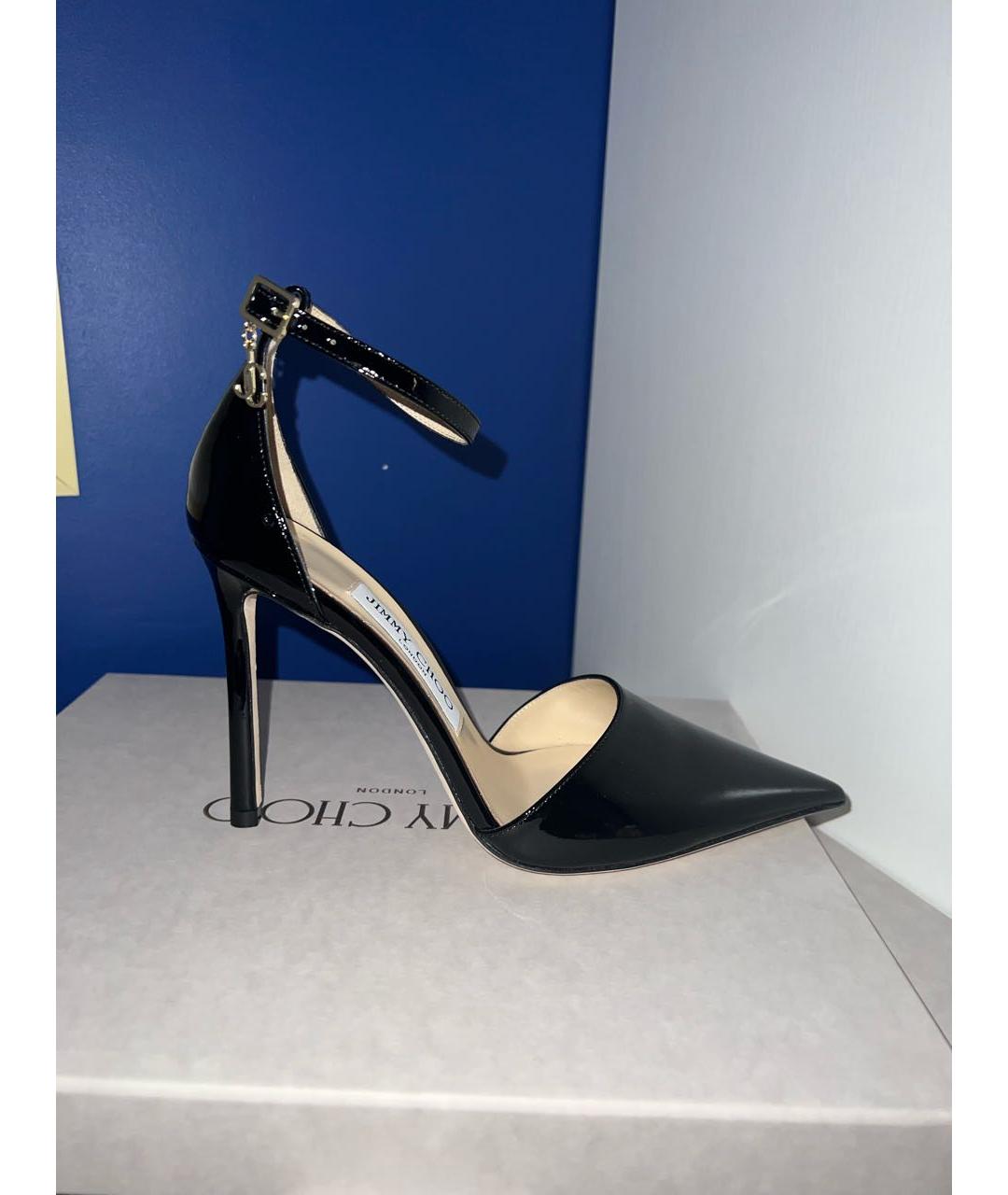 JIMMY CHOO Черные туфли из лакированной кожи, фото 6