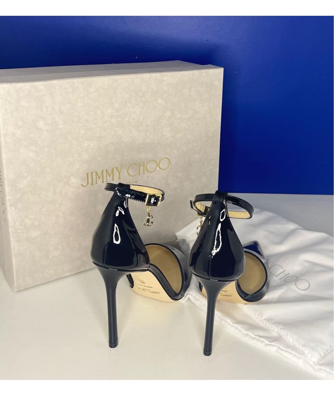 JIMMY CHOO Черные туфли из лакированной кожи, фото 4