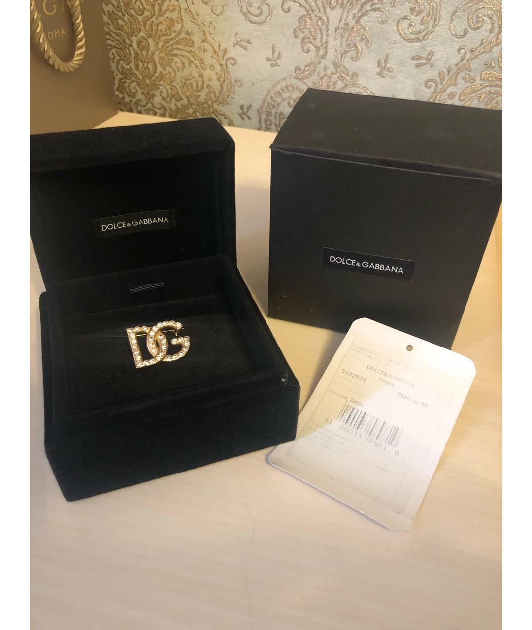 DOLCE&GABBANA Золотая булавка / брошь, фото 4