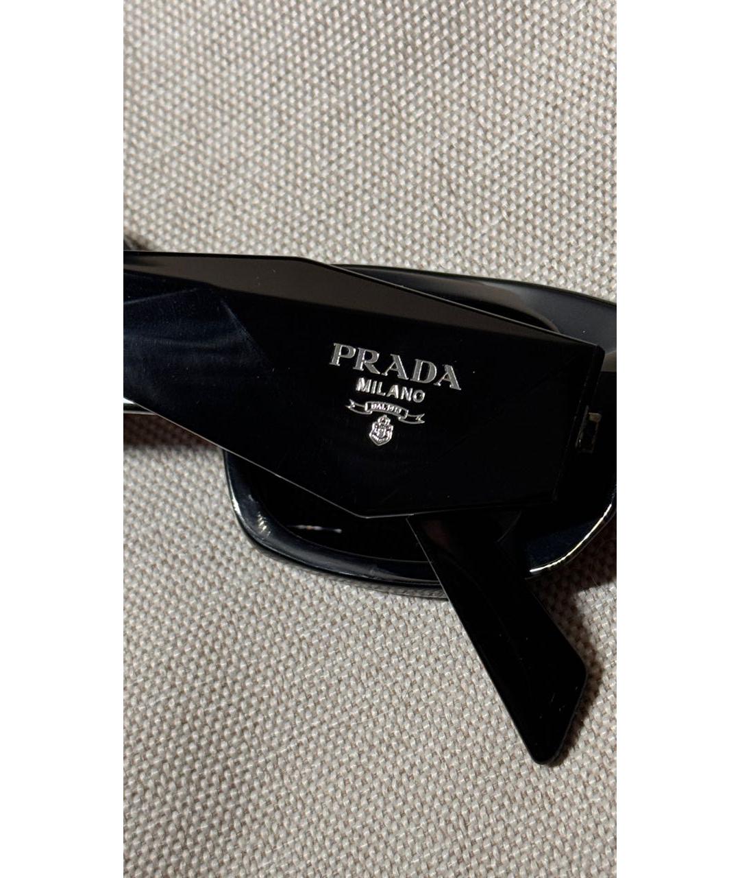 PRADA Черные пластиковые солнцезащитные очки, фото 5