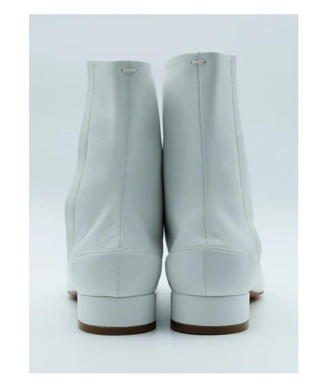 MAISON MARGIELA Белые кожаные ботинки, фото 2