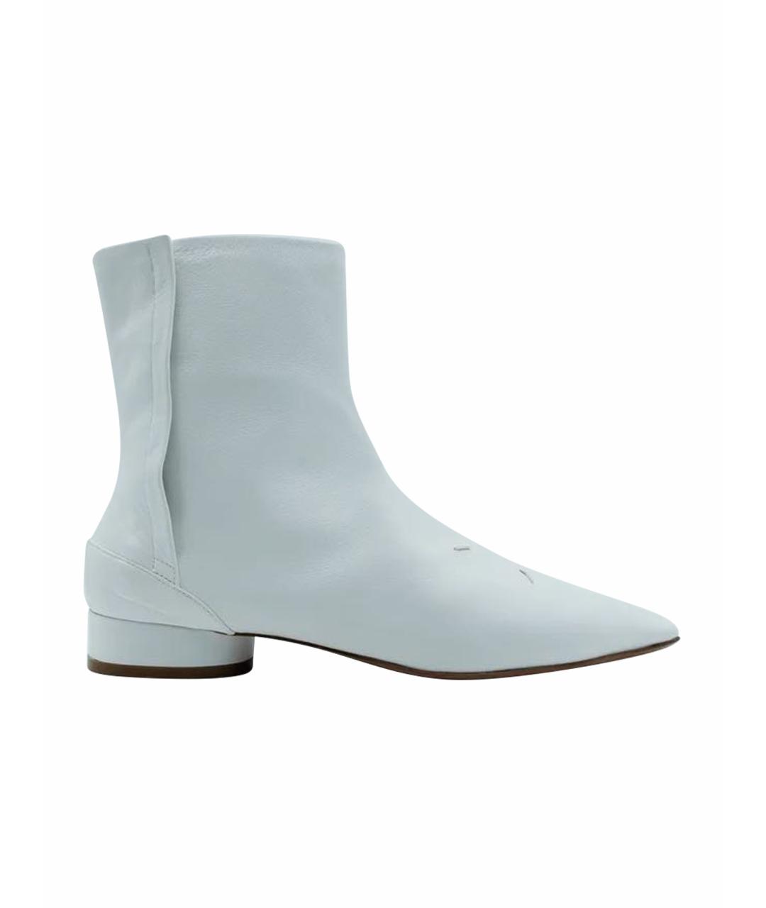 MAISON MARGIELA Белые кожаные ботинки, фото 1