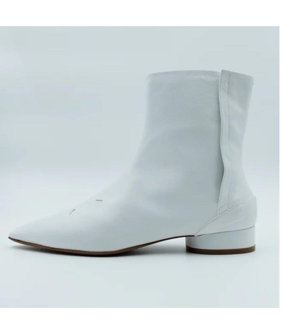 MAISON MARGIELA Белые кожаные ботинки, фото 5
