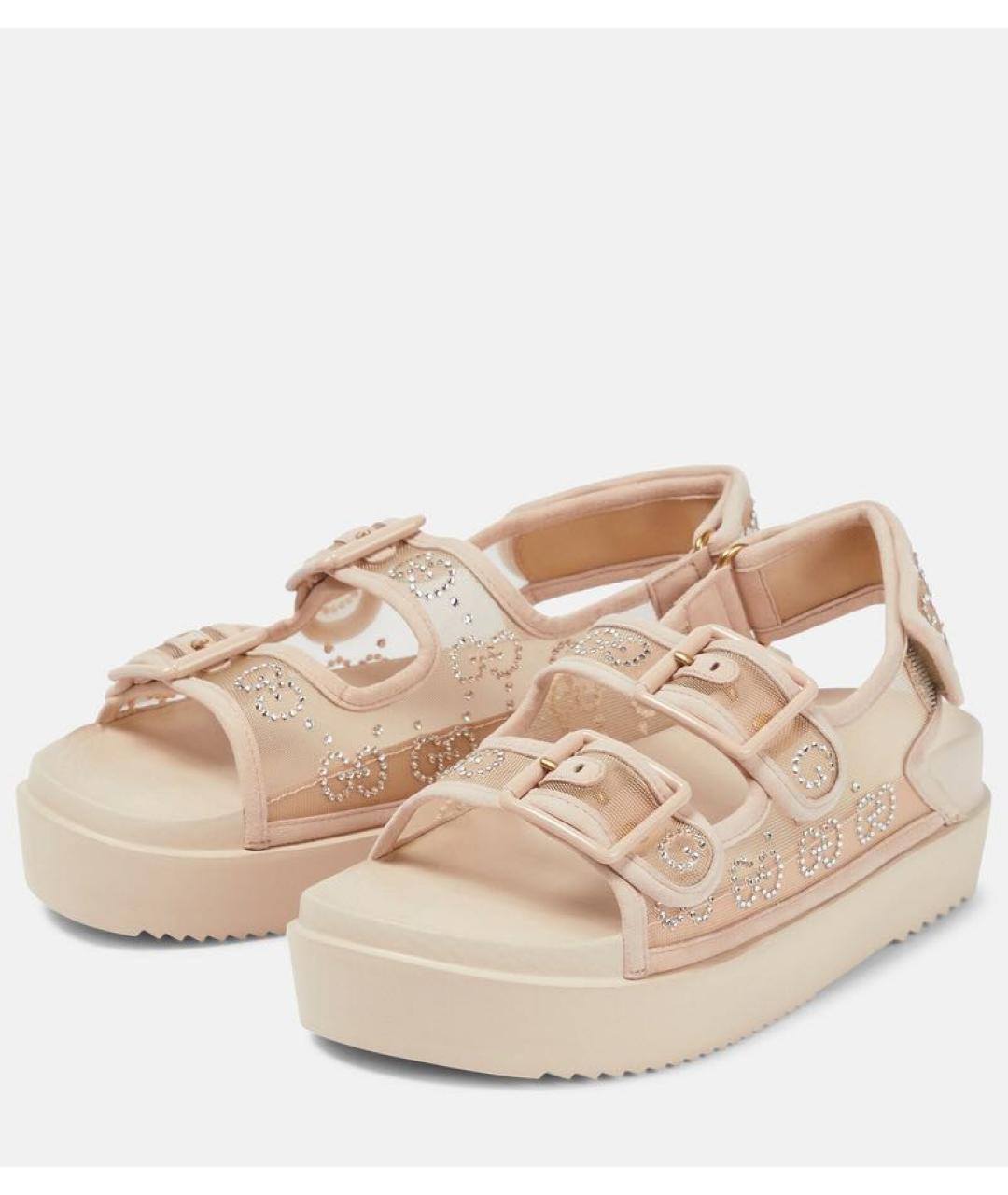 GUCCI Бежевые сандалии, фото 2