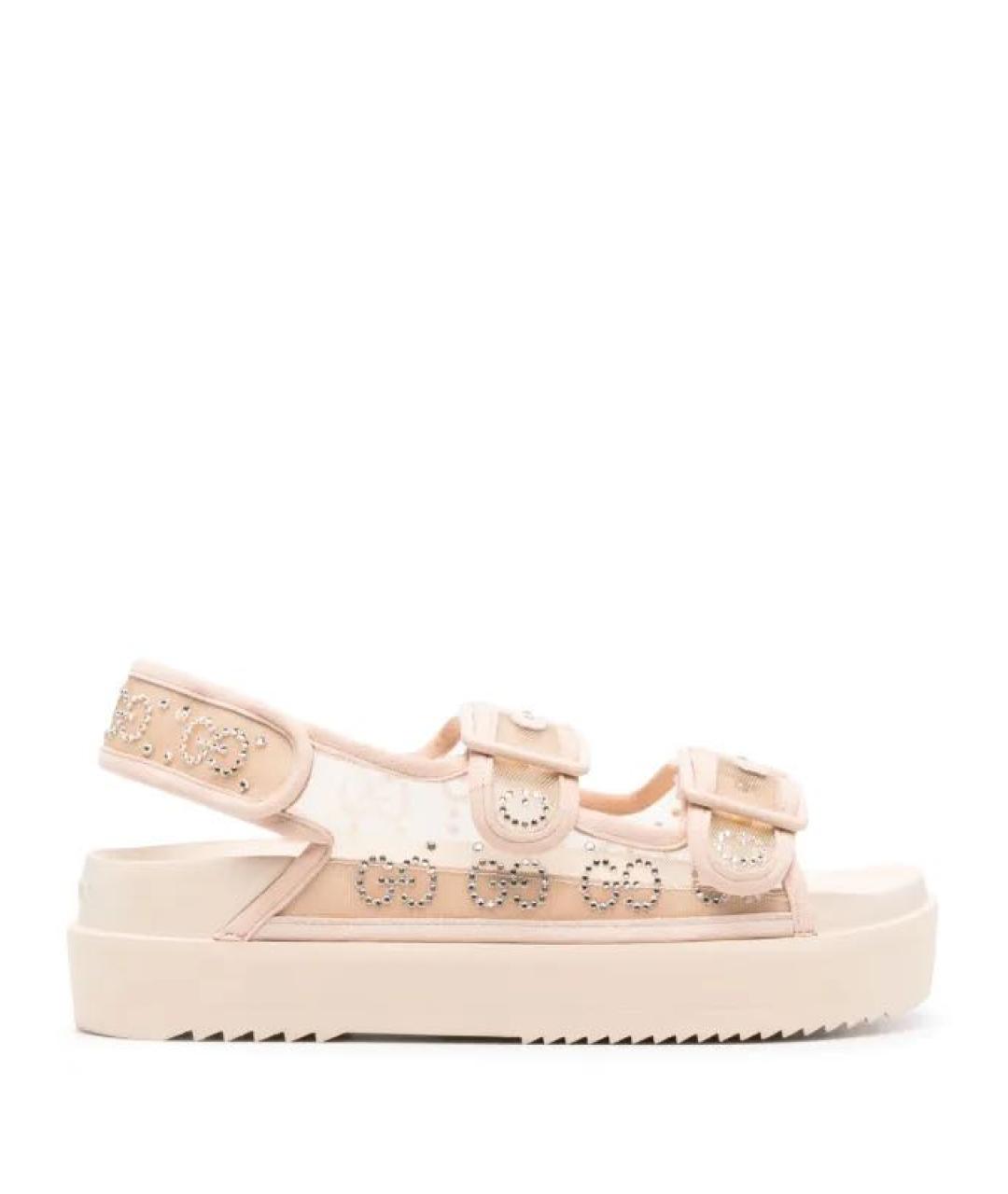 GUCCI Бежевые сандалии, фото 5
