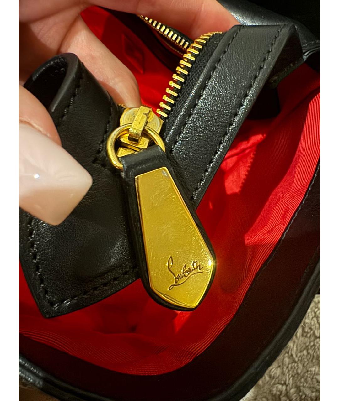 CHRISTIAN LOUBOUTIN Коричневая кожаная сумка через плечо, фото 7