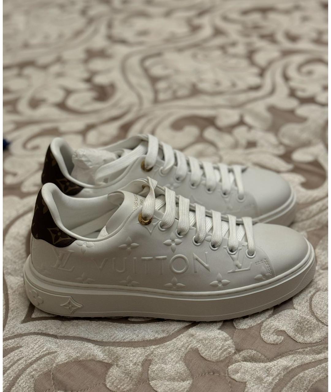 LOUIS VUITTON Белые кожаные кеды, фото 7