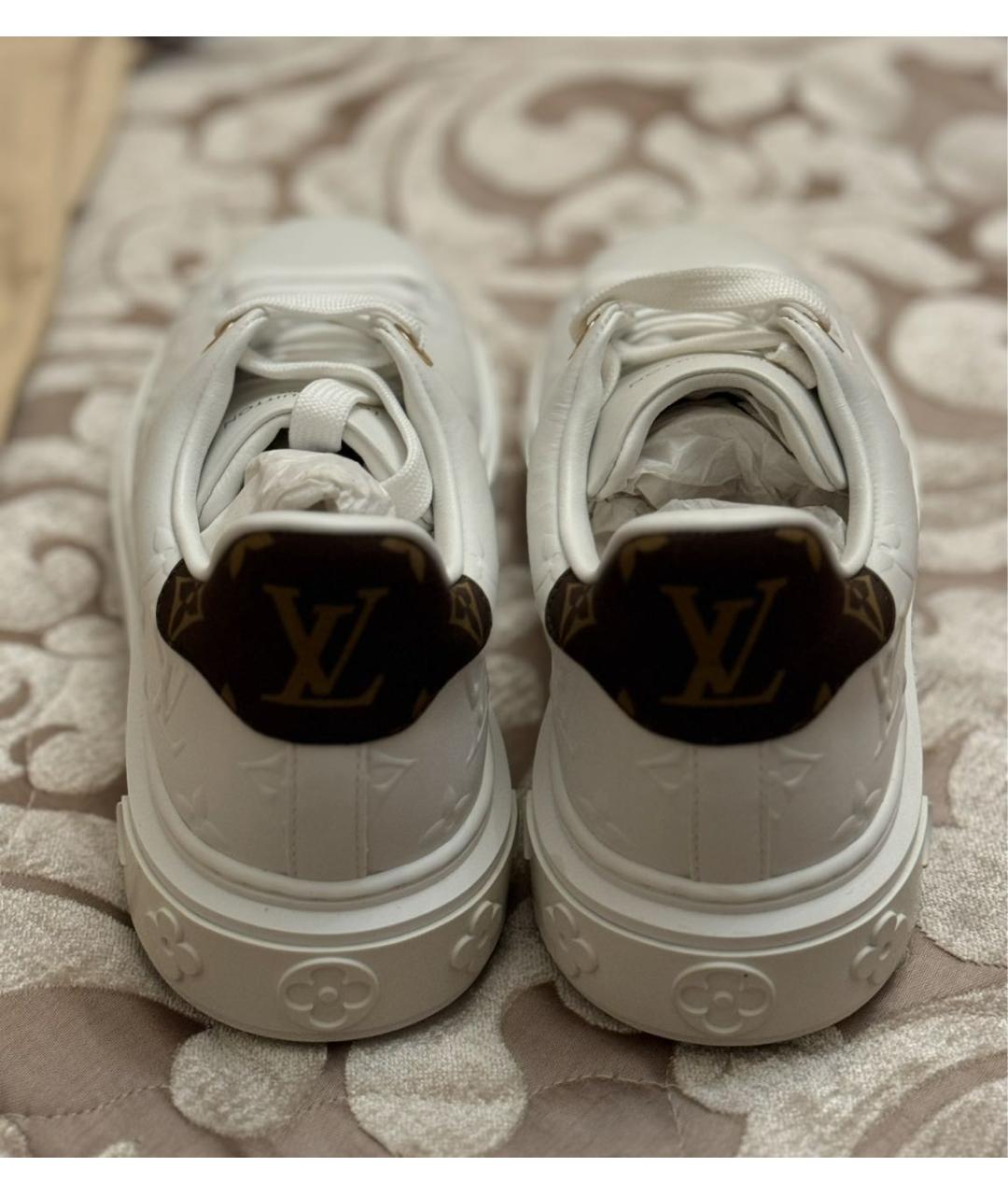 LOUIS VUITTON Белые кожаные кеды, фото 3