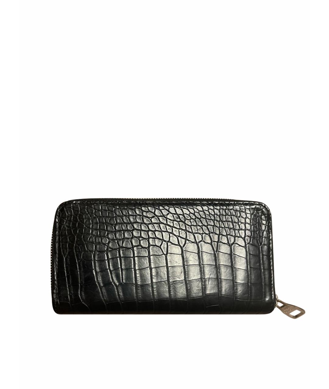 LOUIS VUITTON Черный кошелек из экзотической кожи, фото 1