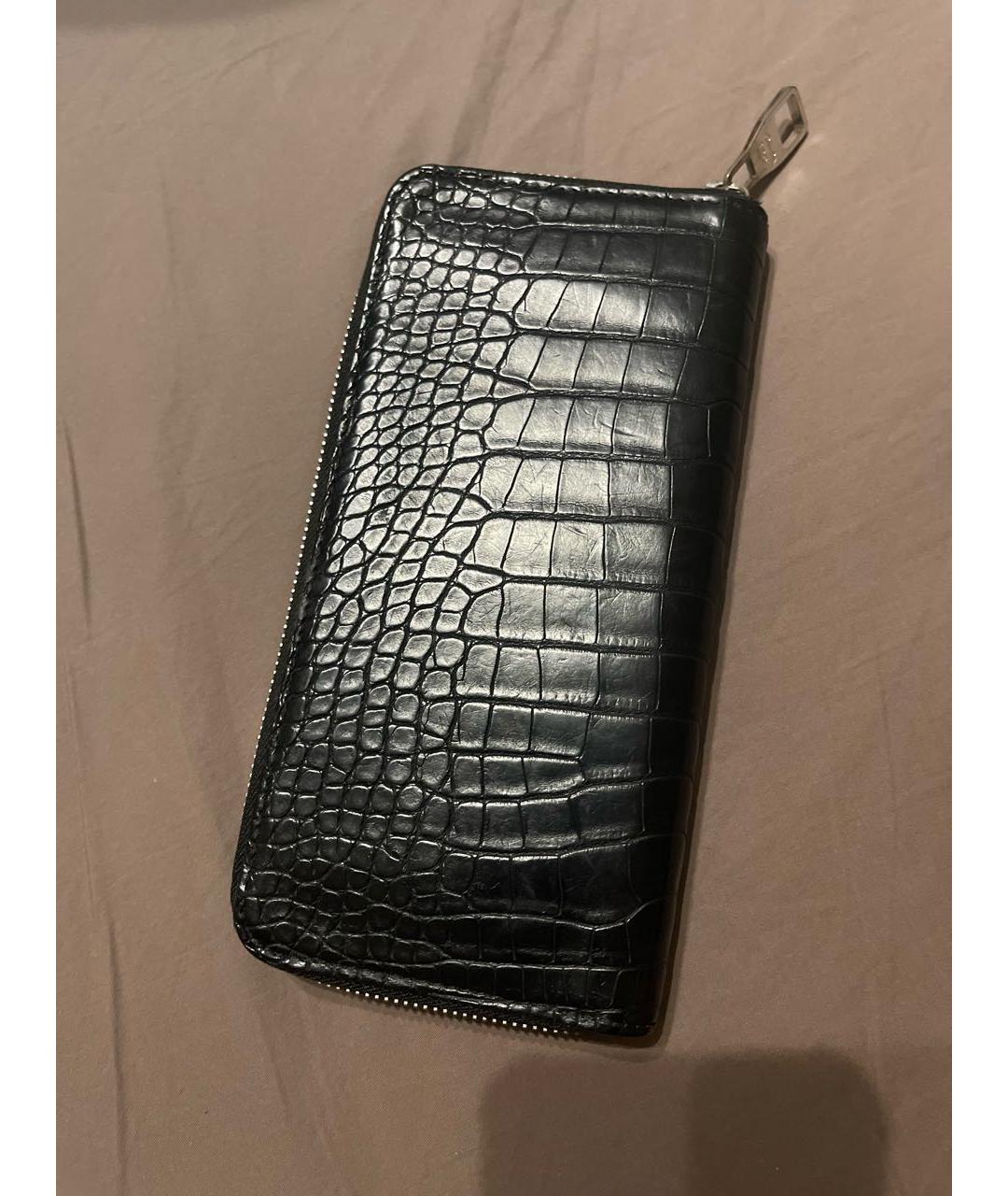 LOUIS VUITTON Черный кошелек из экзотической кожи, фото 5