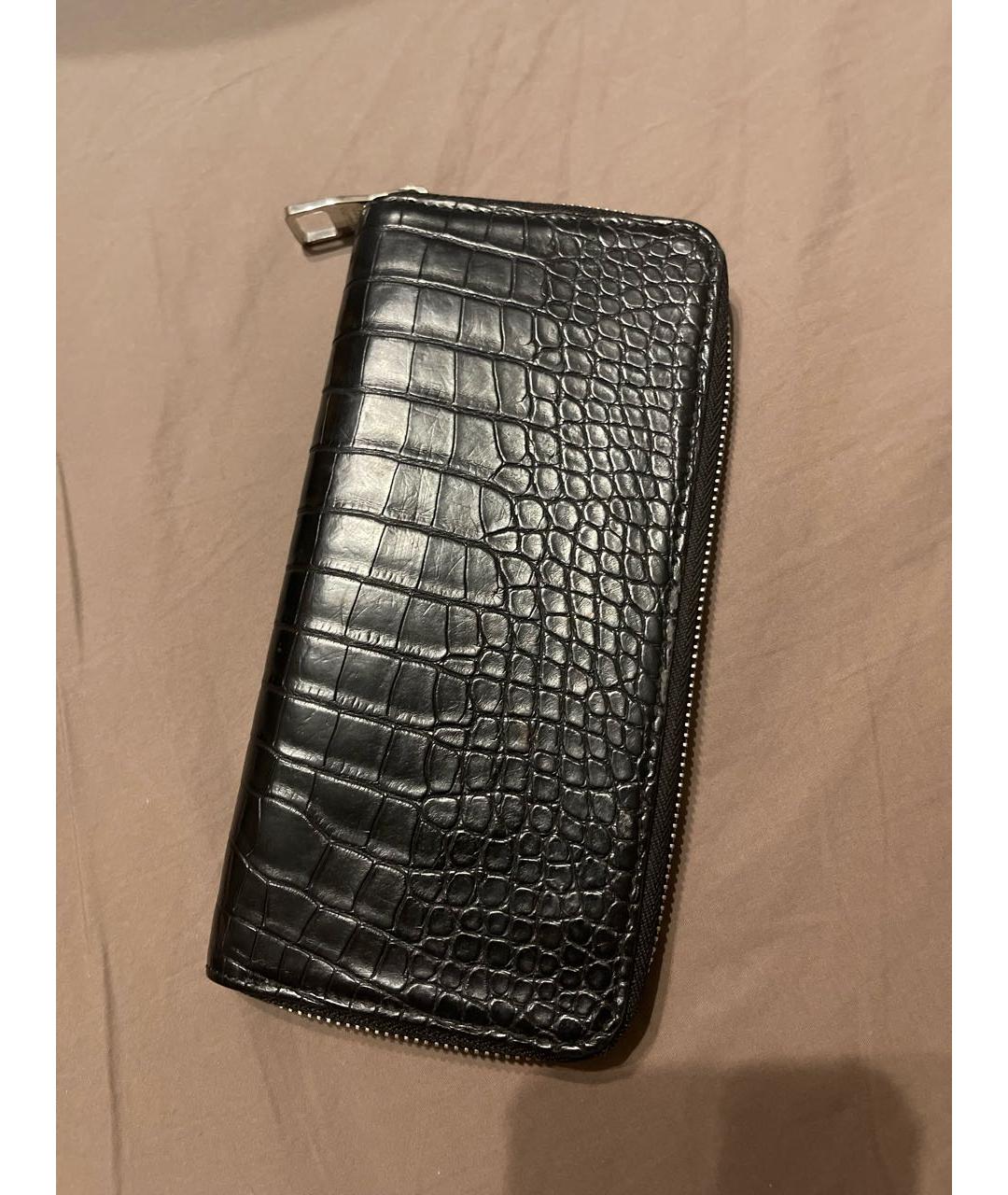 LOUIS VUITTON Черный кошелек из экзотической кожи, фото 2