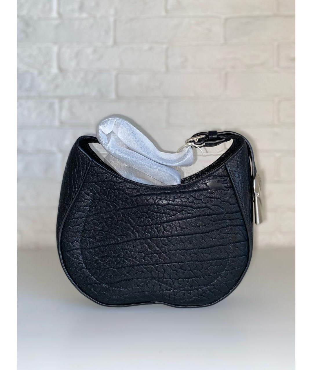 BURBERRY Черная кожаная сумка через плечо, фото 2