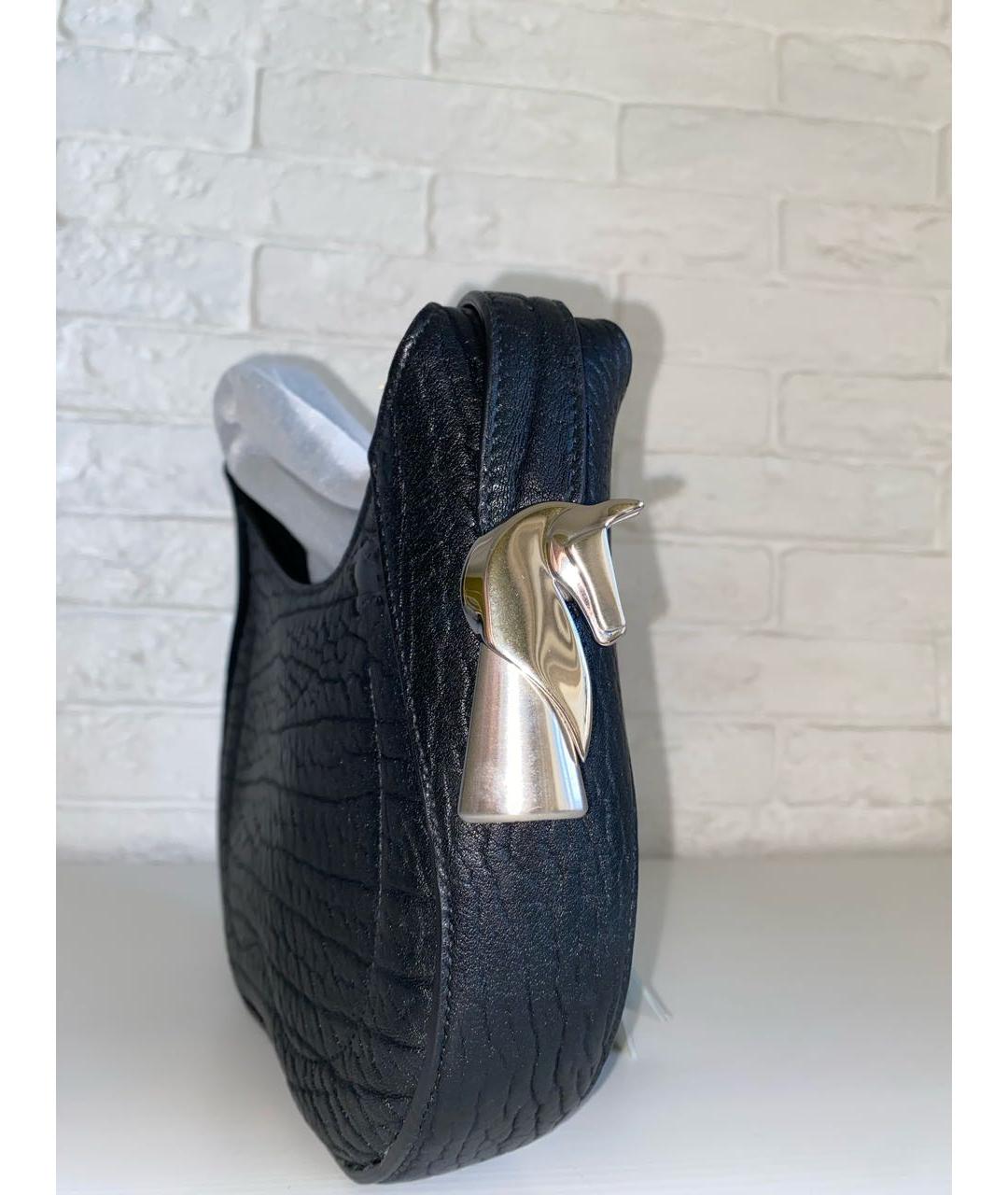 BURBERRY Черная кожаная сумка через плечо, фото 3