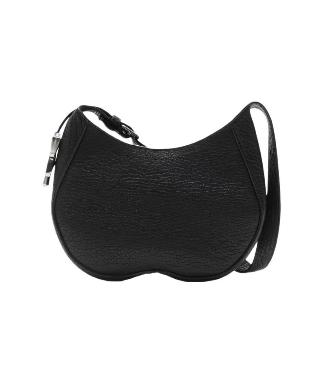 BURBERRY Черная кожаная сумка через плечо, фото 1