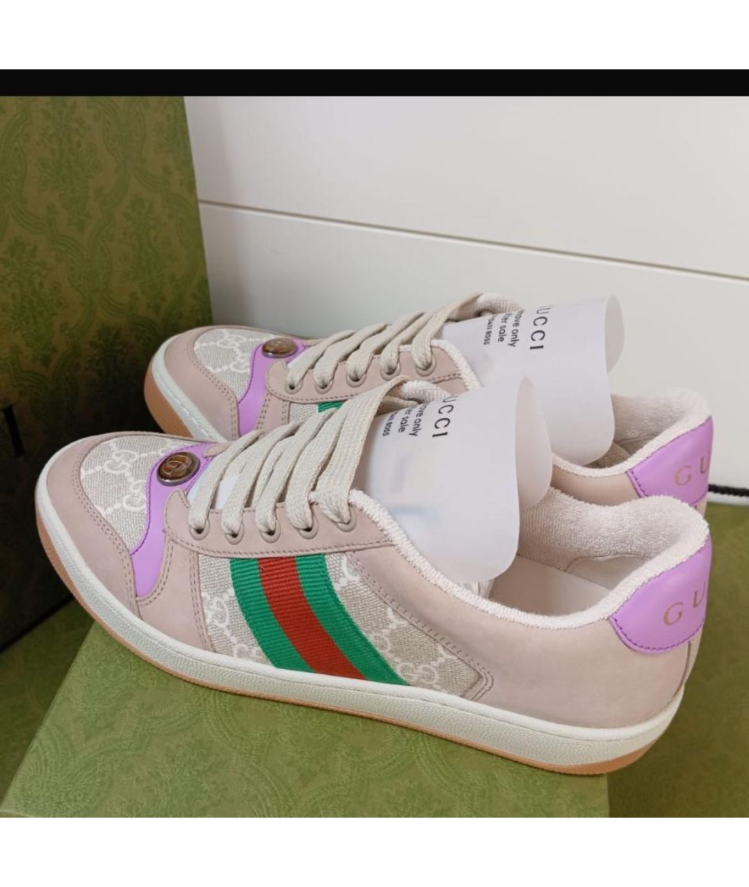 GUCCI Бежевые кеды, фото 6