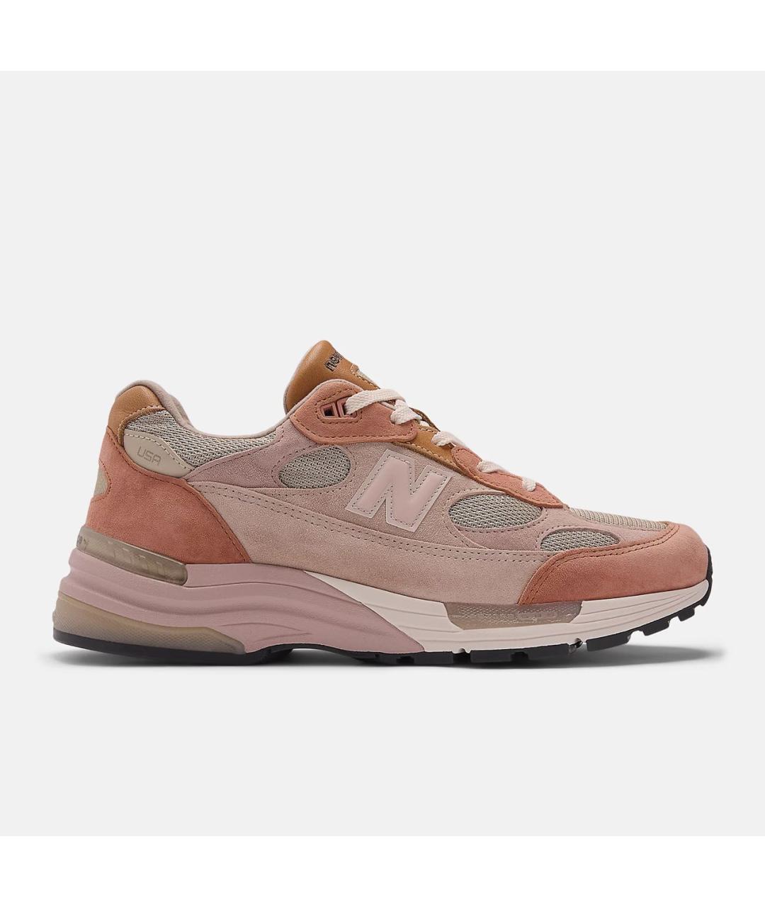 NEW BALANCE Розовые замшевые низкие кроссовки / кеды, фото 5