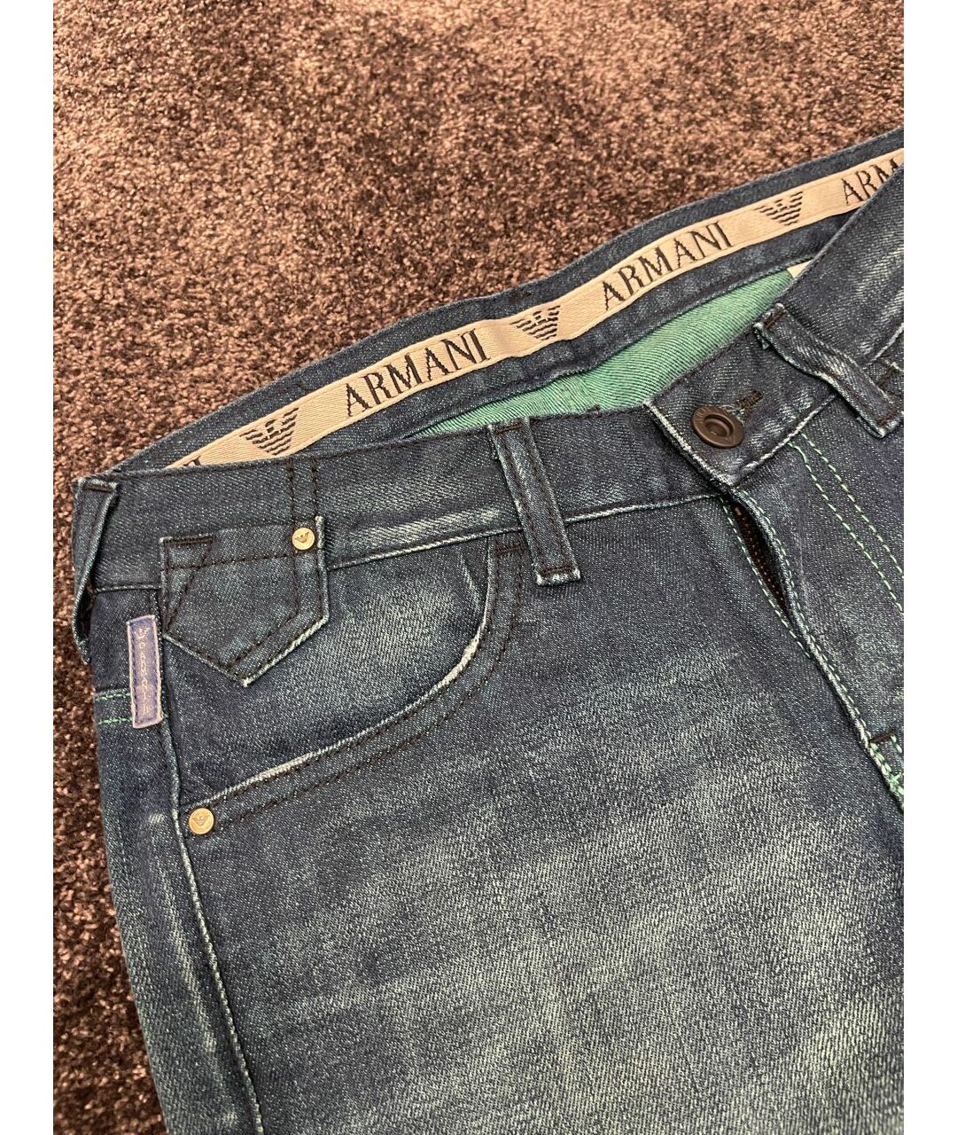 ARMANI JEANS Синие деним детские шорты, фото 3