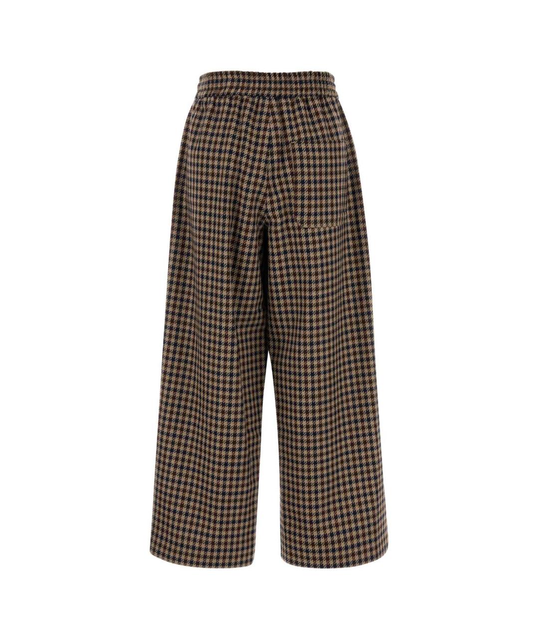 WEEKEND MAX MARA Коричневые хлопковые прямые брюки, фото 2