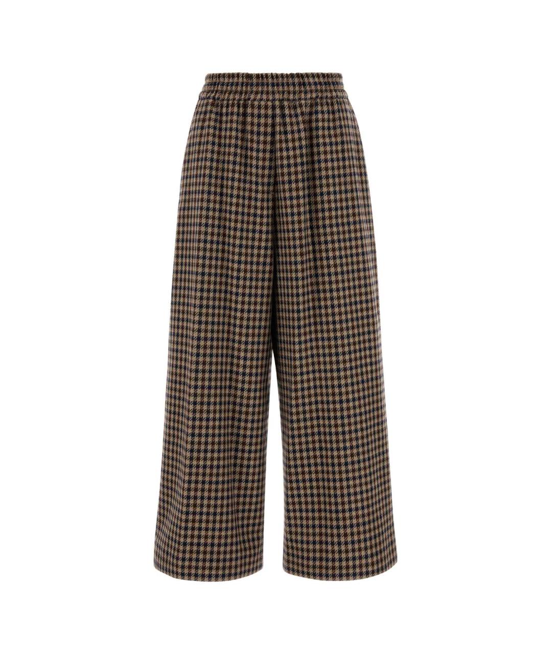 WEEKEND MAX MARA Коричневые хлопковые прямые брюки, фото 1
