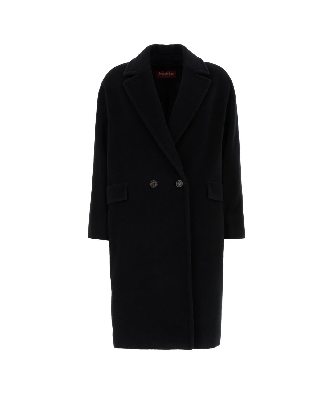 MAX MARA STUDIO Черное шерстяное пальто, фото 1