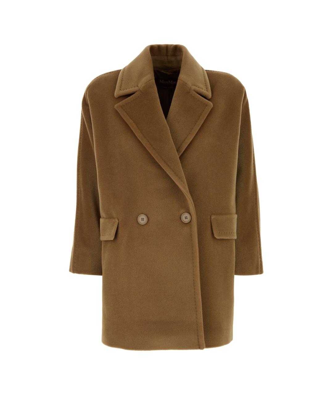 MAX MARA STUDIO Коричневое шерстяное пальто, фото 1
