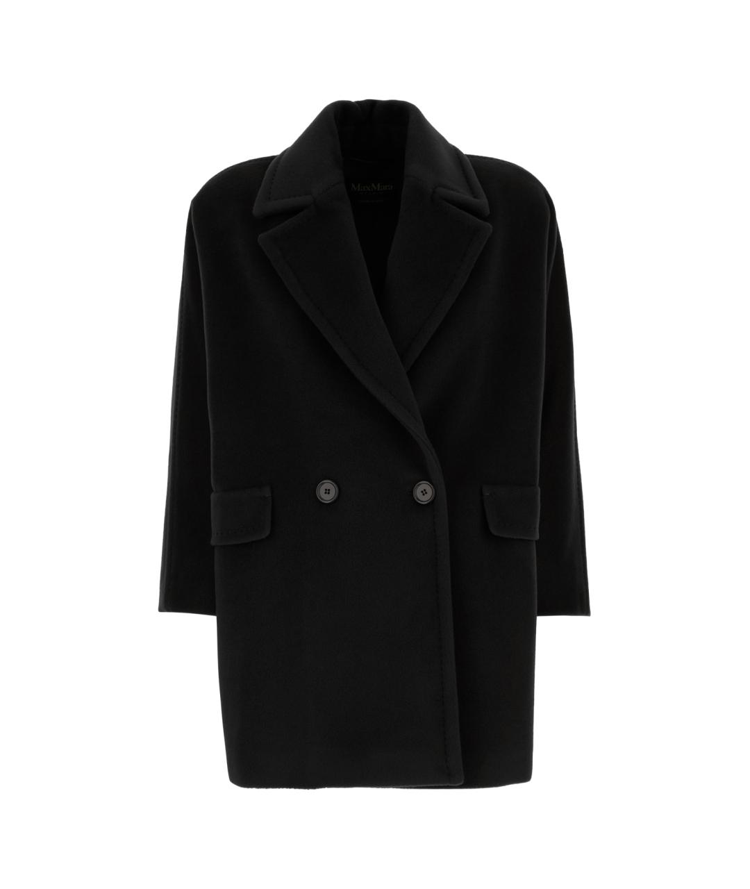 MAX MARA STUDIO Черное шерстяное пальто, фото 1