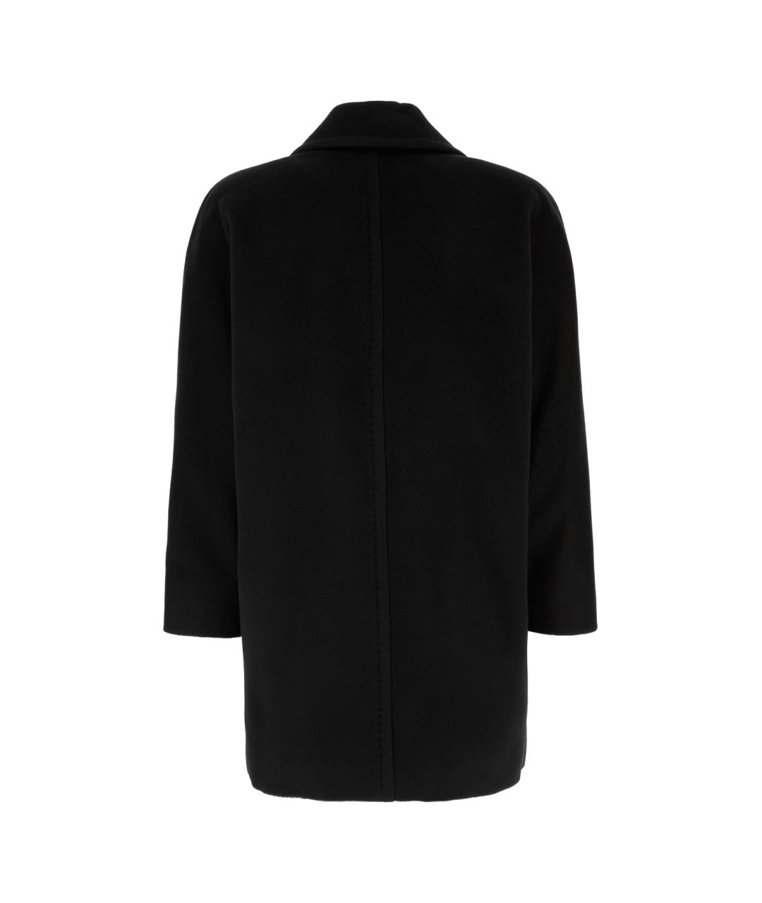 MAX MARA STUDIO Черное шерстяное пальто, фото 2