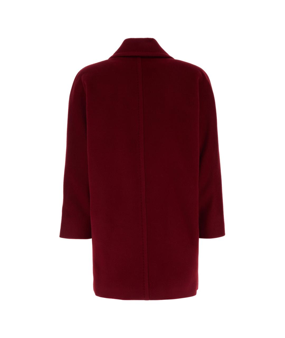 MAX MARA STUDIO Бордовое шерстяное пальто, фото 2