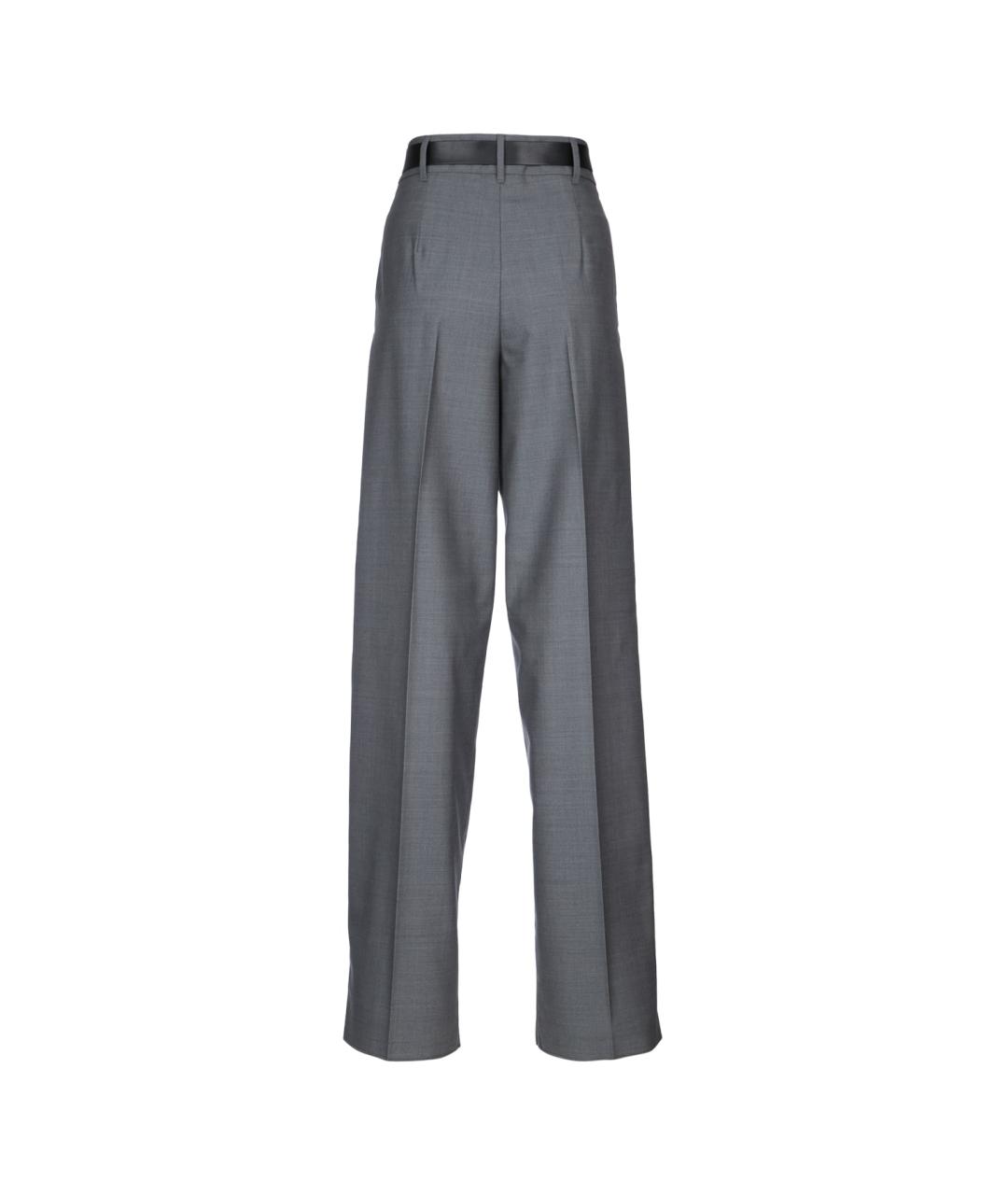 MAX MARA STUDIO Антрацитовые прямые брюки, фото 2