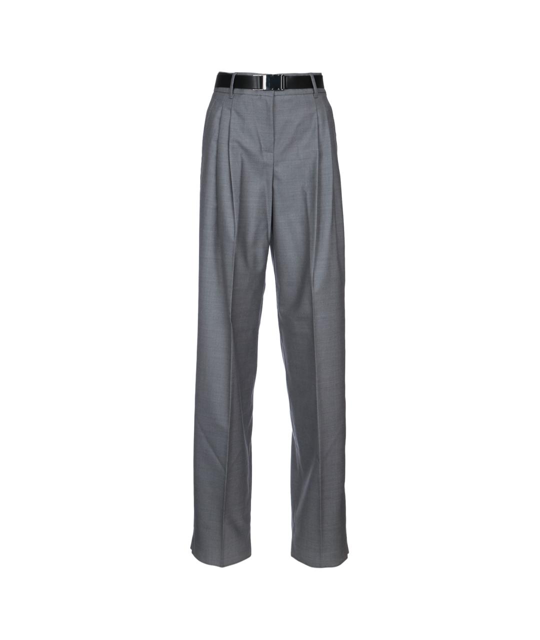 MAX MARA STUDIO Антрацитовые прямые брюки, фото 1