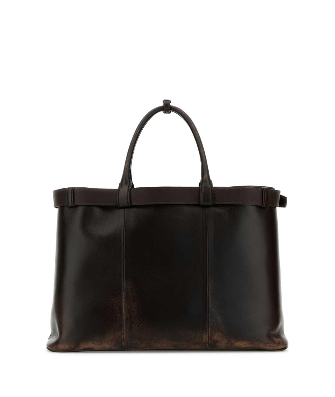 PRADA Коричневая кожаная сумка тоут, фото 3