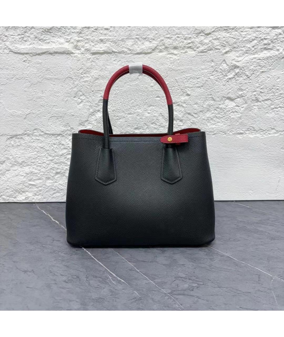 PRADA Черная кожаная сумка тоут, фото 2