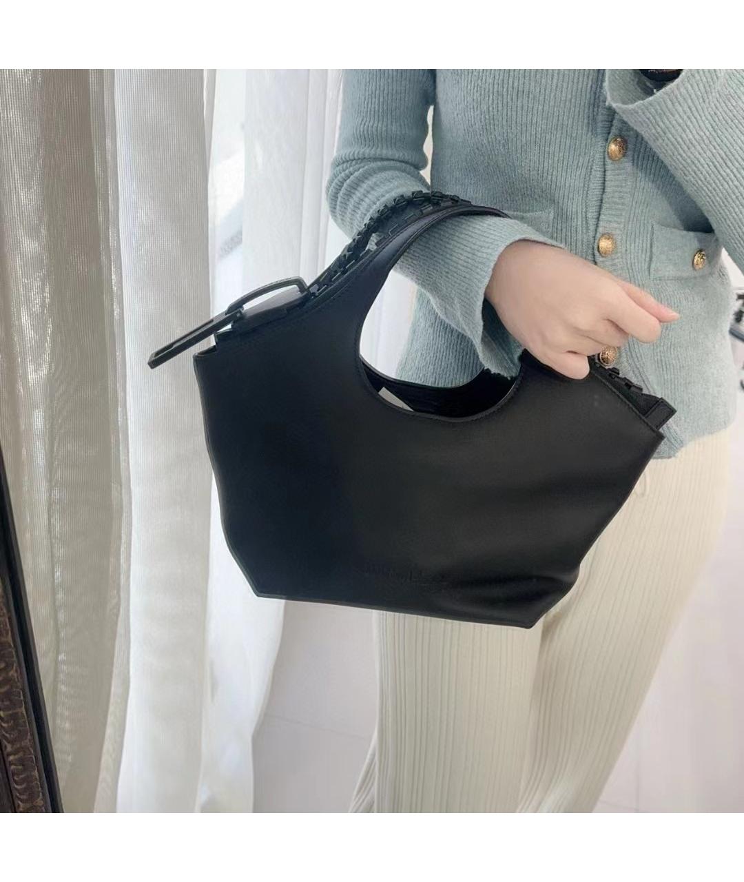 BALENCIAGA Черная кожаная сумка с короткими ручками, фото 8