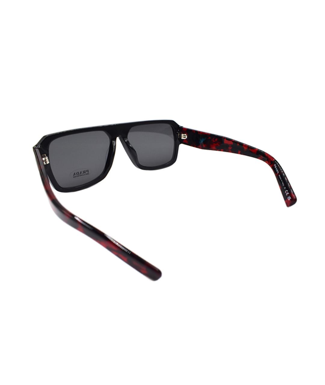 PRADA Черные пластиковые солнцезащитные очки, фото 3