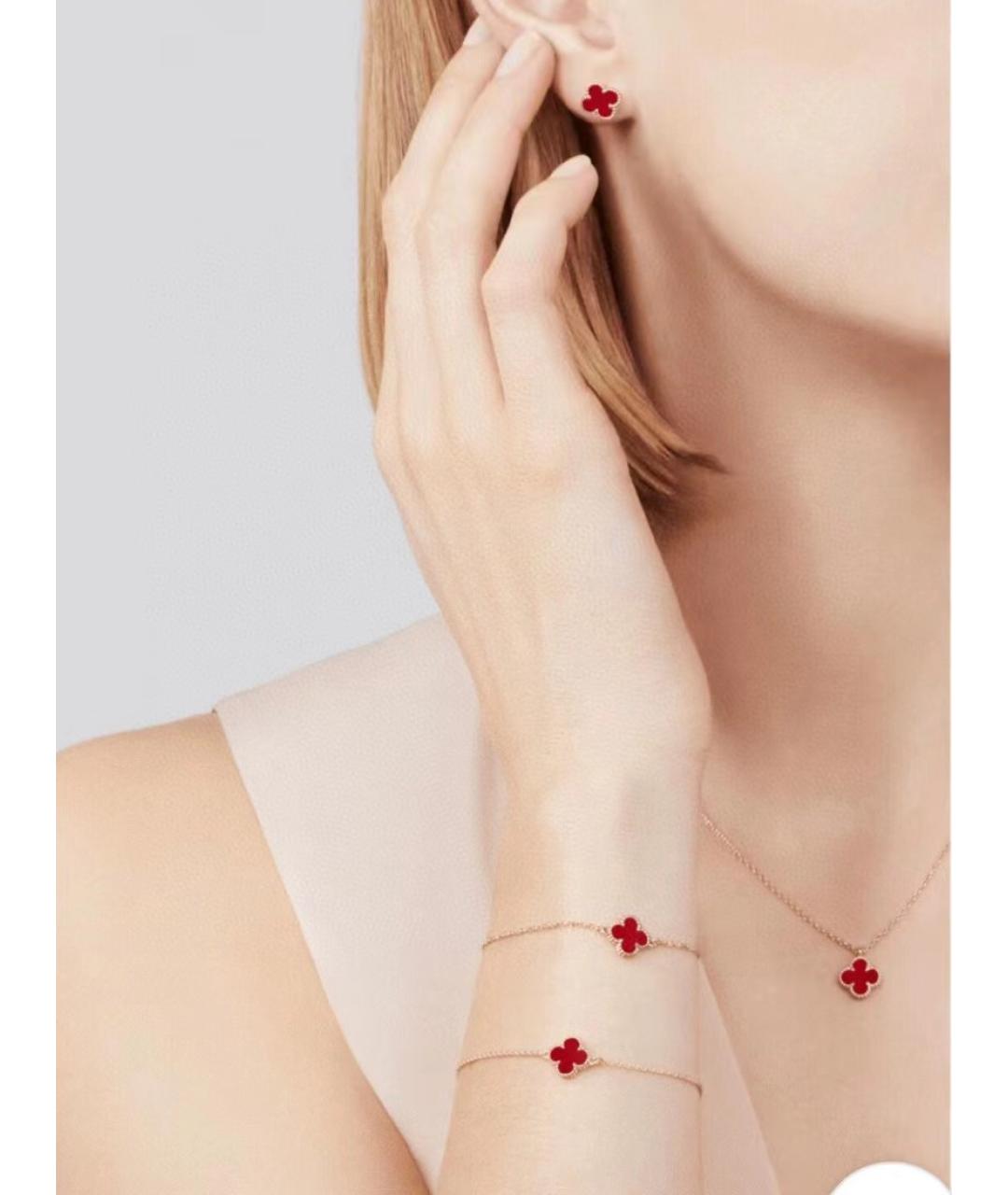 VAN CLEEF & ARPELS Красные серьги из желтого золота, фото 5