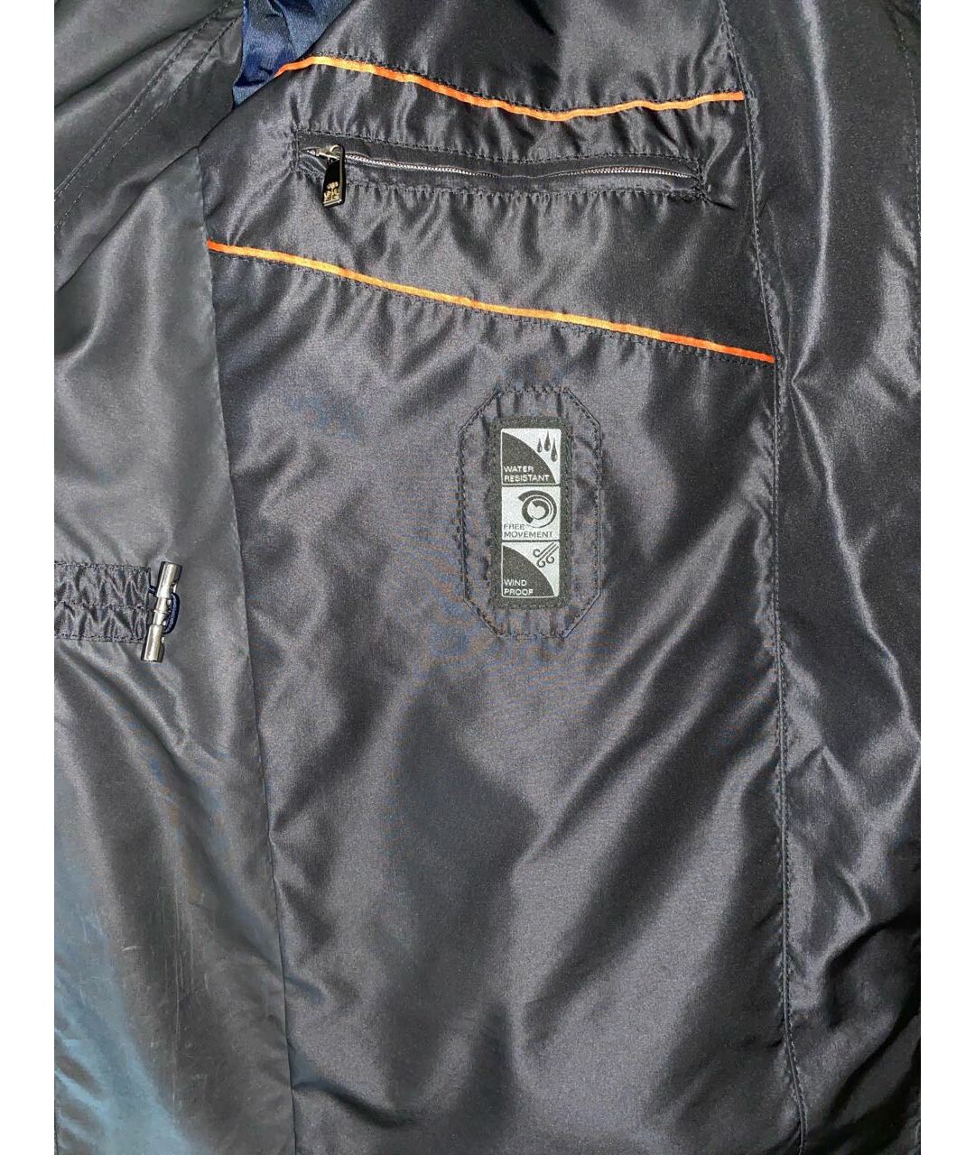 CORNELIANI Темно-синяя полиэстеровая куртка, фото 6