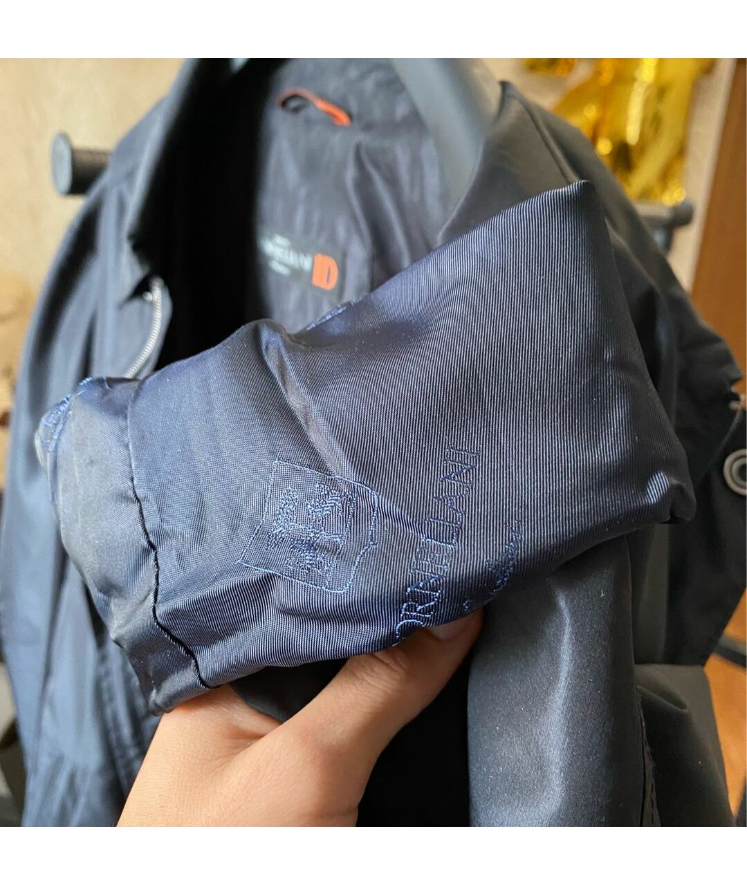 CORNELIANI Темно-синяя полиэстеровая куртка, фото 7