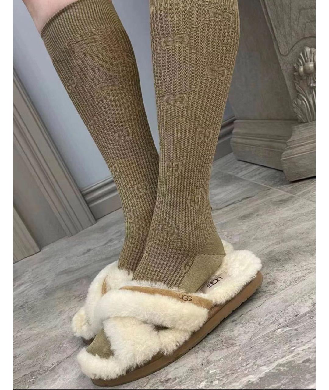GUCCI Бежевые носки, чулки и колготы, фото 7
