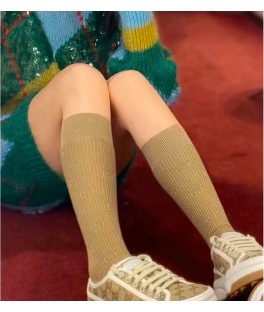 GUCCI Бежевые носки, чулки и колготы, фото 3