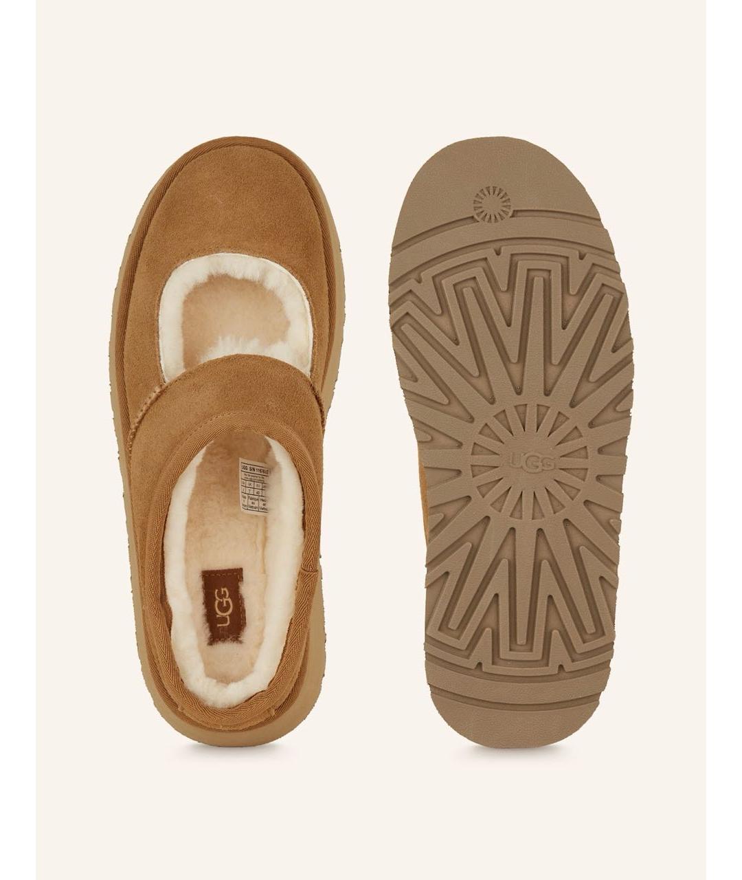 UGG AUSTRALIA Коричневые замшевые босоножки, фото 4