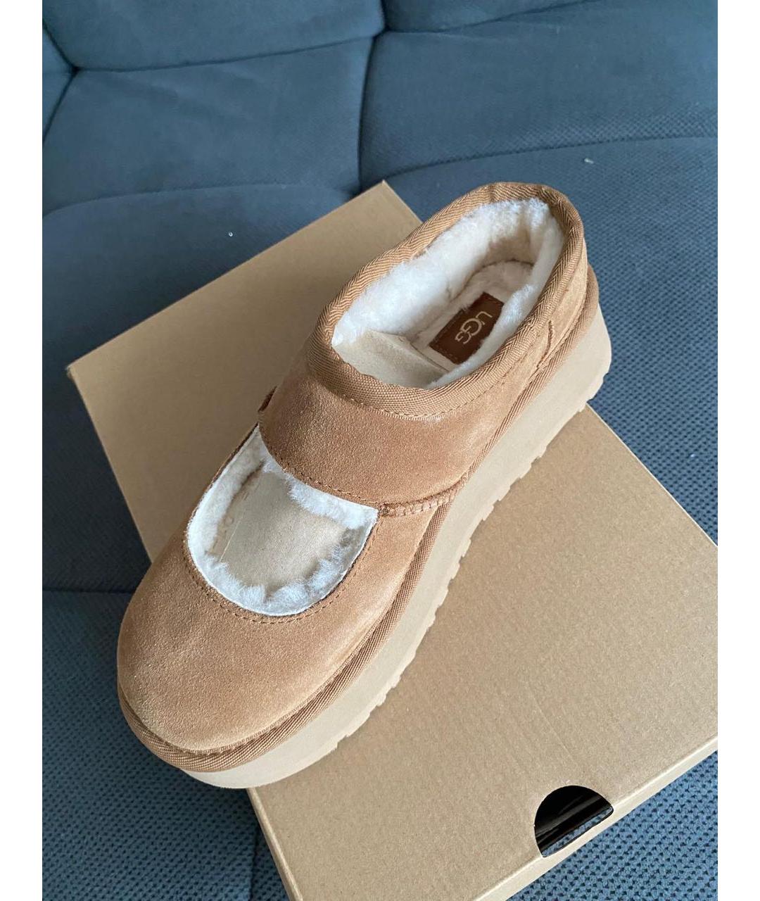 UGG AUSTRALIA Коричневые замшевые босоножки, фото 6